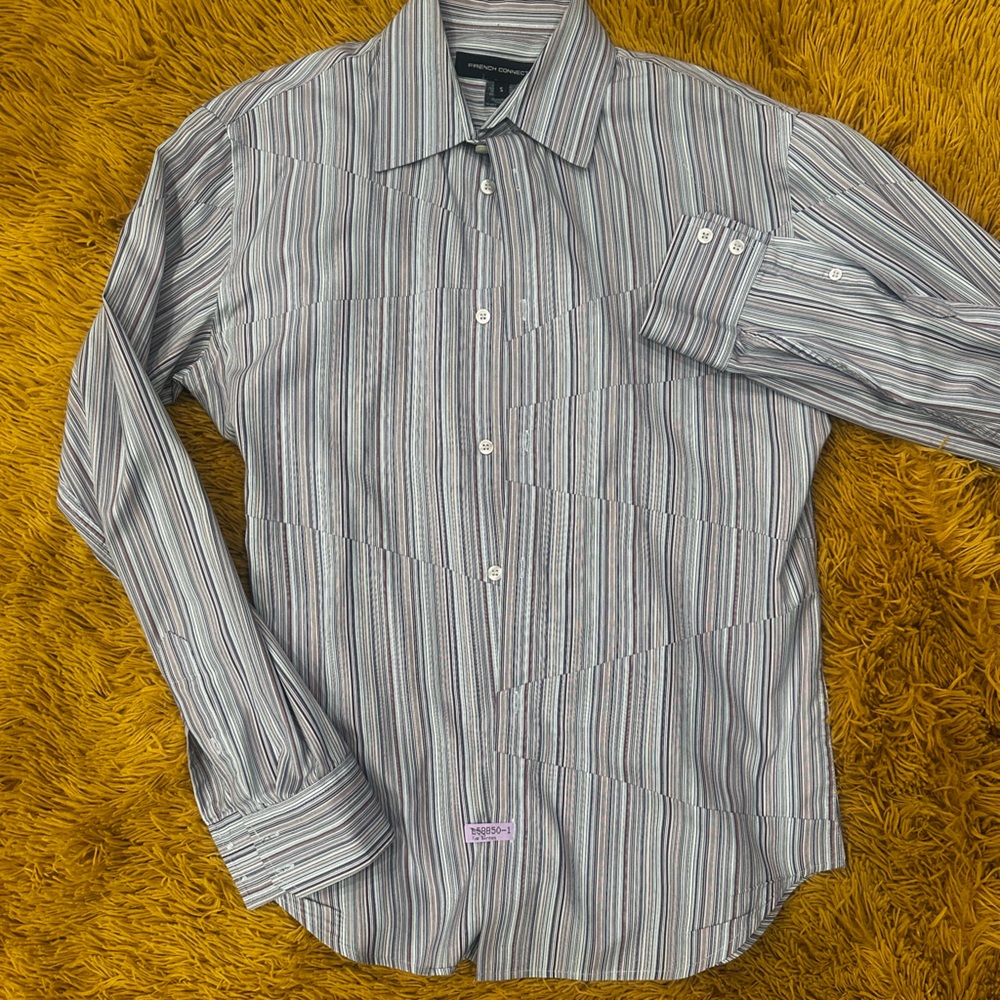 French Connection Multicolor Striped Men's Shirt